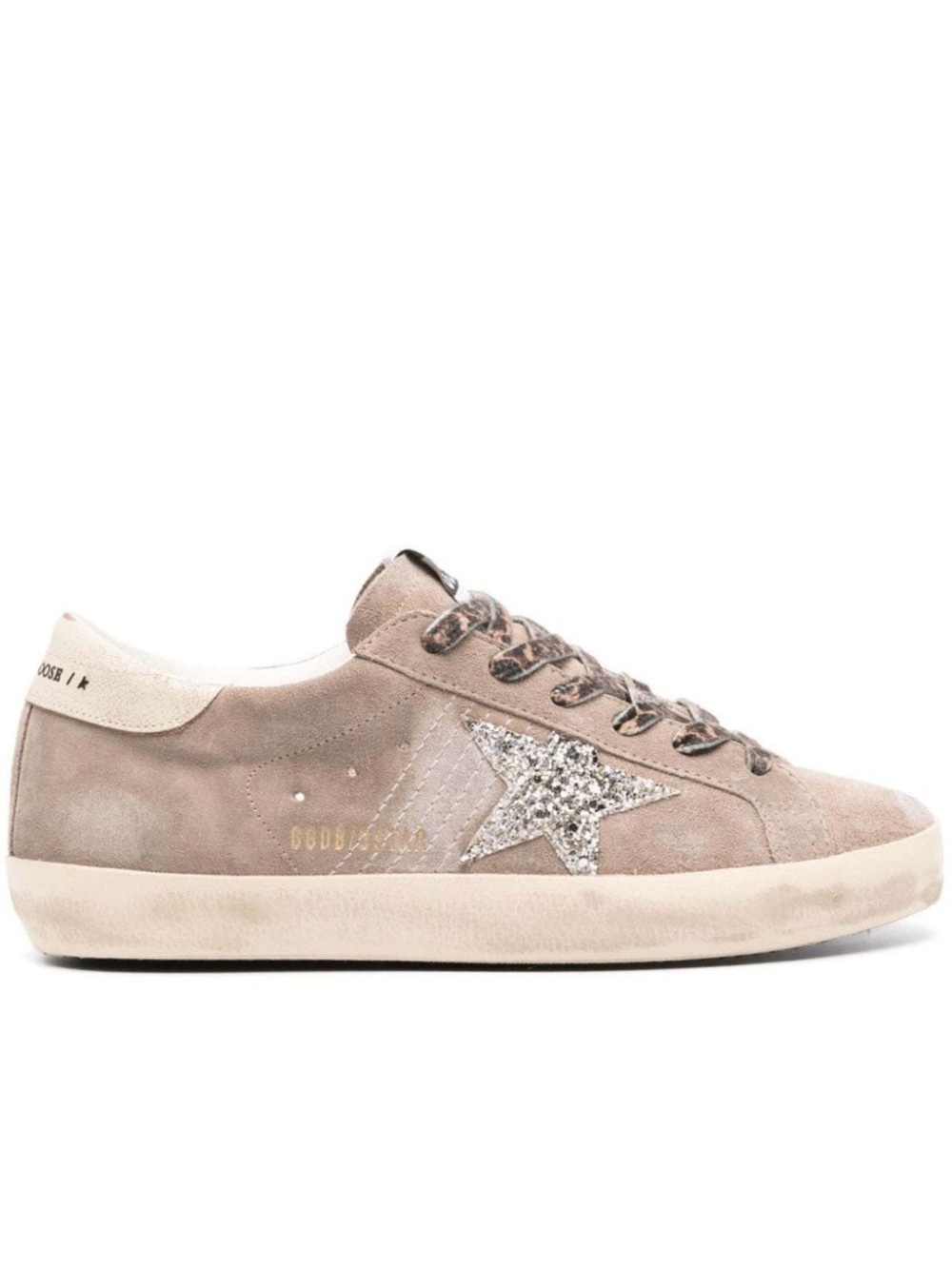 Golden Goose Women's Suede Low-Top
Sneaker in Taupe Suede with Silver Star&Bag